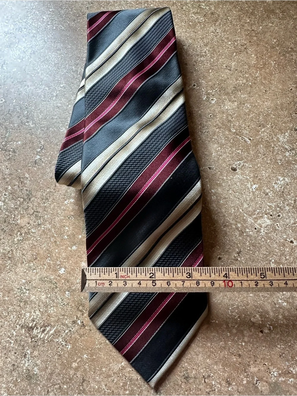Ermenegildo Zegna Silk Blend Striped Tie Men Classy Preppy Luxary Necktie Office